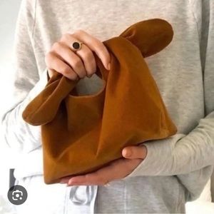 Merit brown corduroy makeup bag